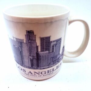 Los Angeles Skyline Starbucks Ceramic Coffee Mug - White